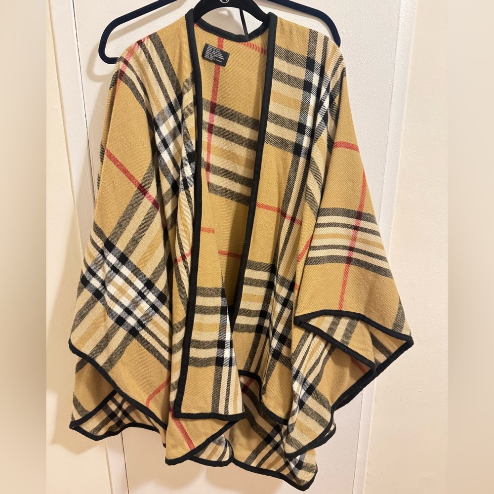 Brown/ Black/ Red/ White Plaid  Wrap